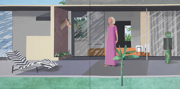 David Hockney, Beverly Hills Housewife, 1966, Artwork: © David Hockney